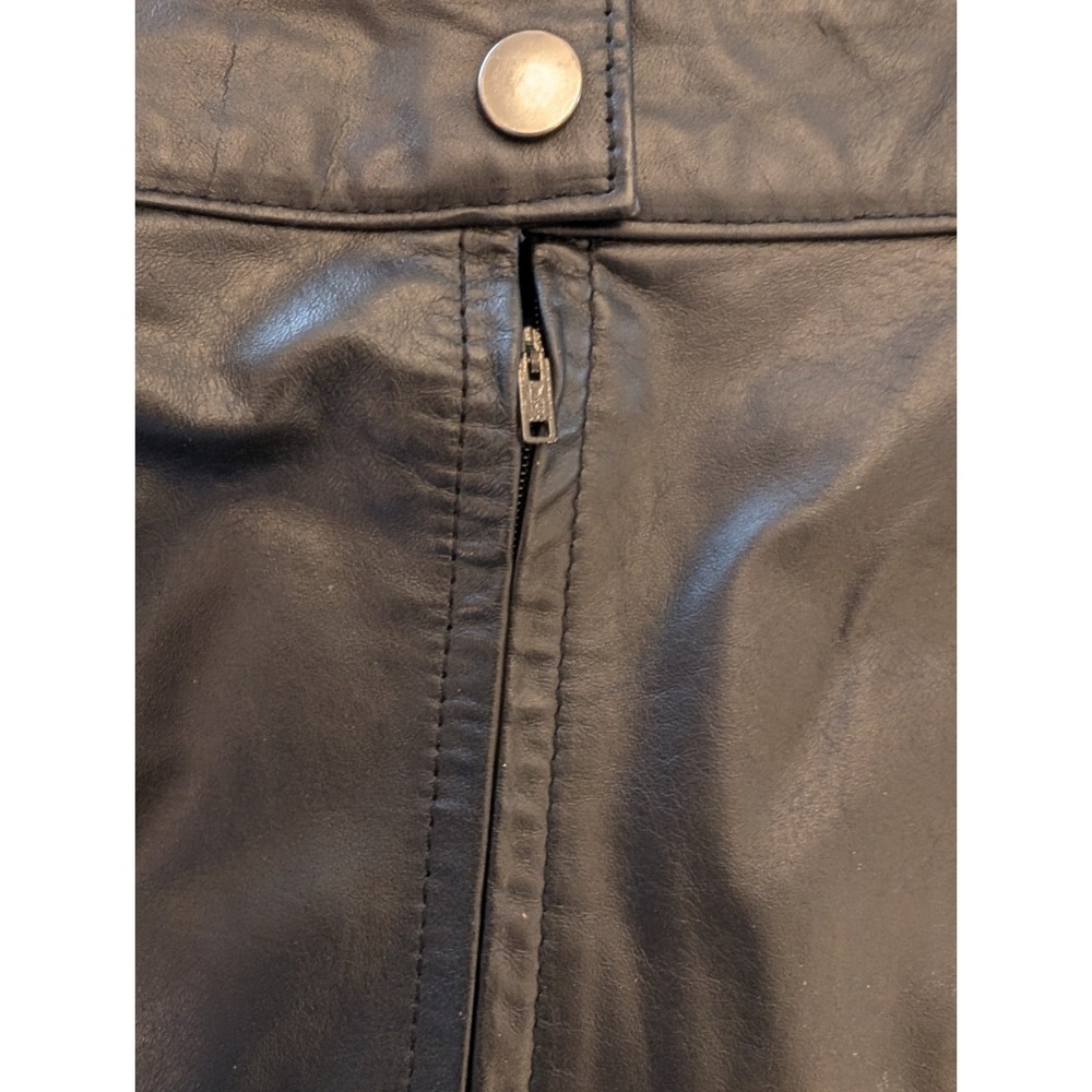 Vintage Cayenne Genuine Black Leather Long Skirt Size 7 / 8 Medium - Picture 10 of 13